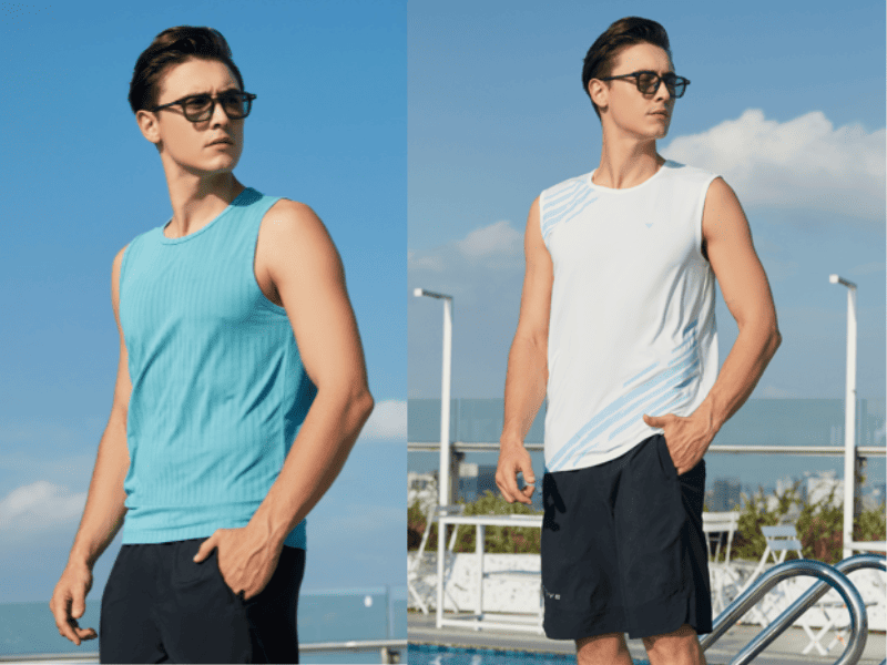 Quần short phối với áo tank top lý tưởng cho những ngày hè nóng bức