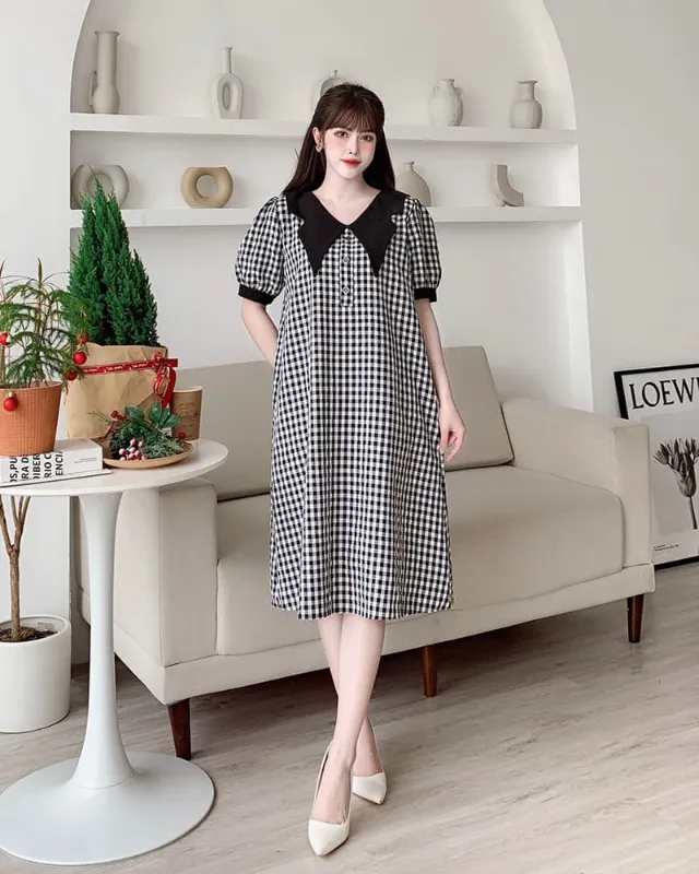 Đầm sơ mi dáng chữ A