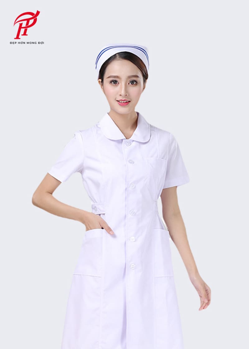 Đồng phục y tá kèm khăn đội đầu