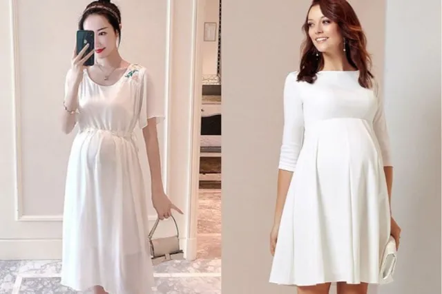 Váy xòe có chiết eo cao
