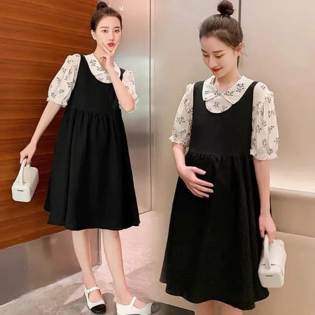Váy yếm rất hợp với mẹ bầu