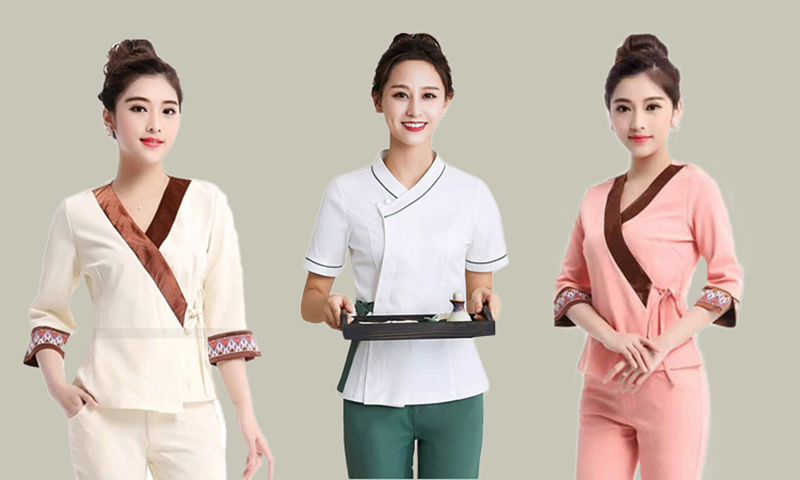 Các mẫu đồng phục phong cách Hàn Quốc thường được sử dụng trong các spa, thẩm mỹ viện