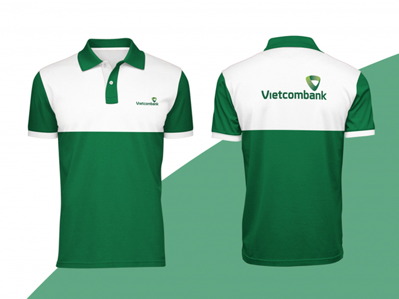 Mẫu áo đồng phục polo Vietcombank