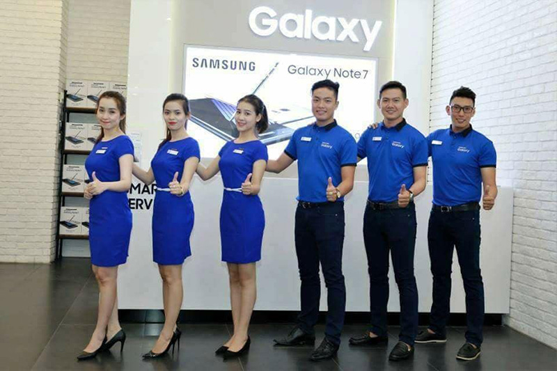 Mẫu đồng phục Samsung cho nhân viên cửa hàng, tiếp thị