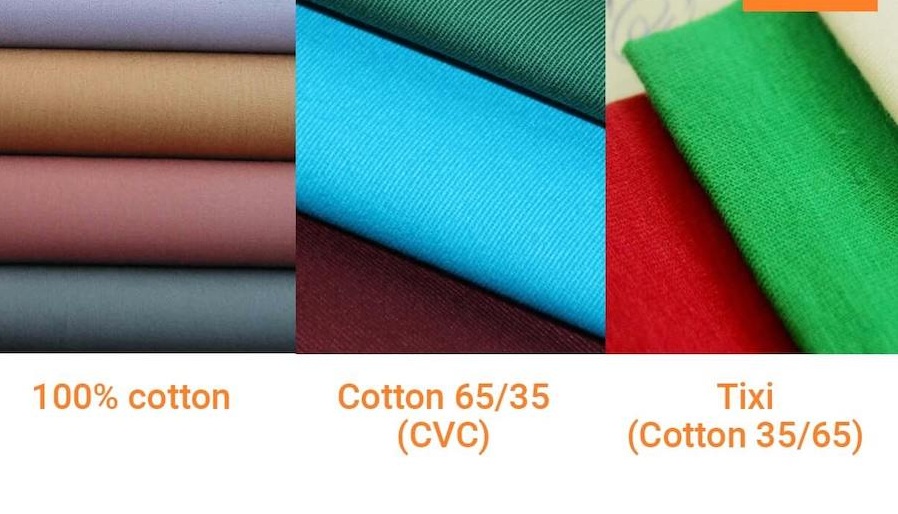 Vải cotton 100% và vải cotton pha