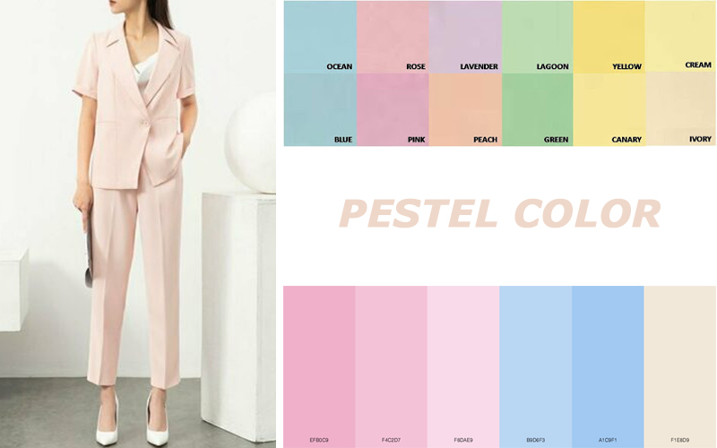 Các tone màu pastel được ưu ái trong các trang phục mùa hè dành cho nữ