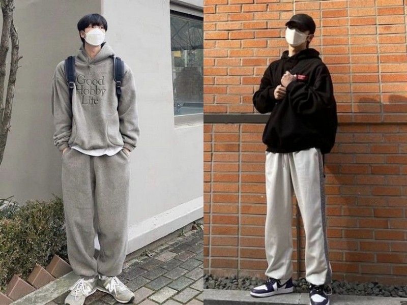 Set đồ nam mùa đông phối áo hoodie và quần jogger 