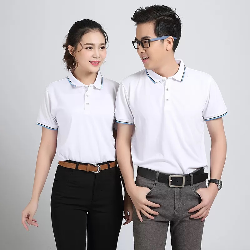 Mẫu áo trắng đồng phục polo đơn giản