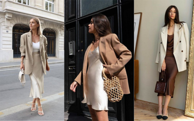 Đầm ôm thanh lịch với blazer 