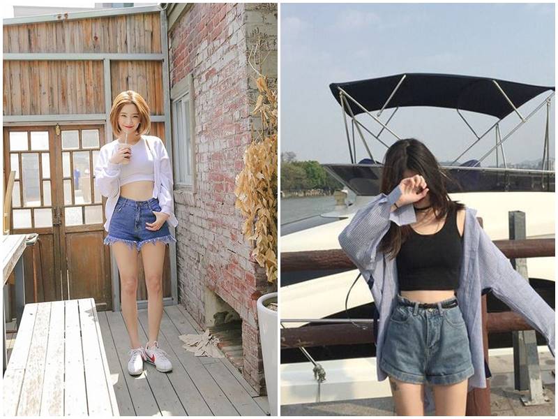 Croptop kết hợp quần short là lựa chọn lý tưởng cho cô nàng cá tính