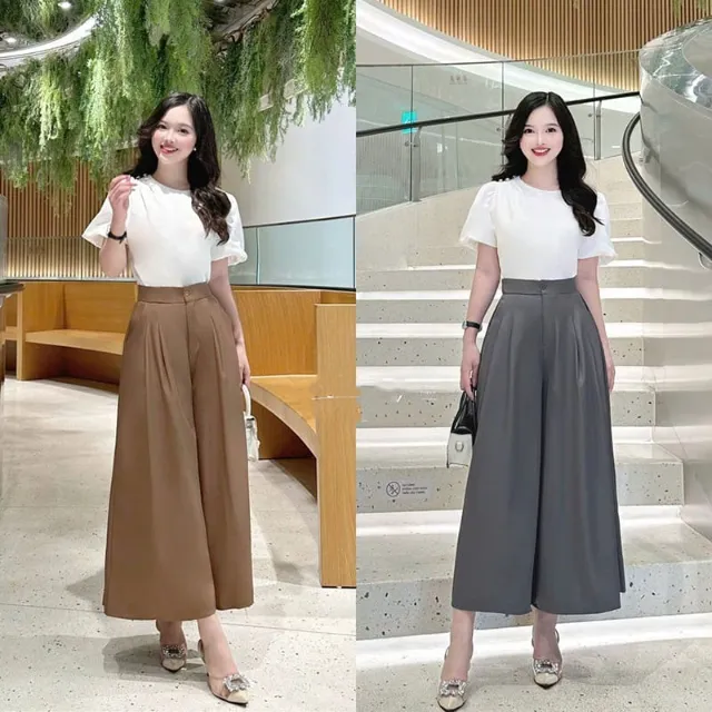Quần ống rộng giả váy