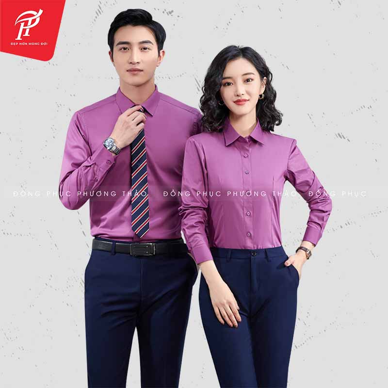 Mẫu áo đồng phục nhóm sơ mi này được nhiều công ty, doanh nghiệp lựa chọn