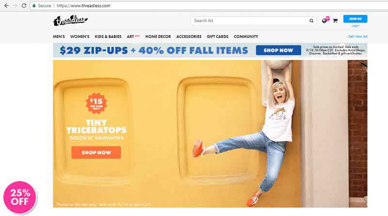 Thiết kế áo đồng phục bằng Threadless.com