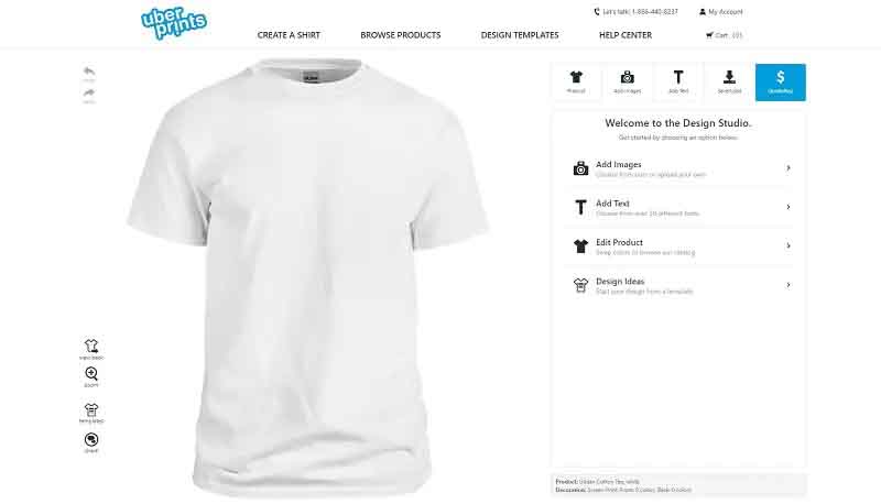 Nền tảng thiết kế áo Uberprints