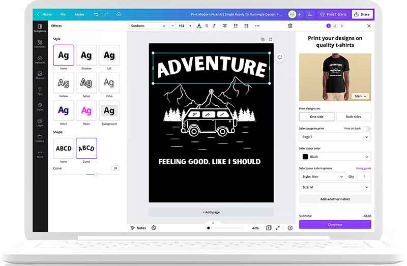 Canva là trang web thiết kế áo đồng phục được nhiều người ưa chuộng