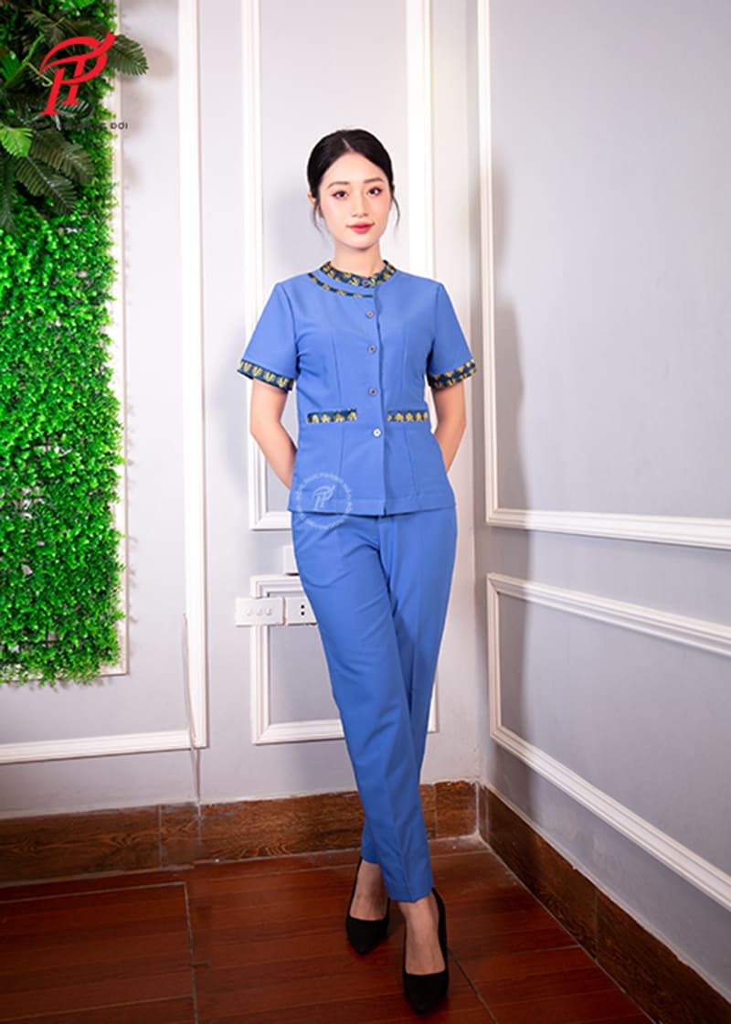 Màu xanh tượng trưng cho sự thư giãn và cân bằng, thích hợp dùng trong các spa