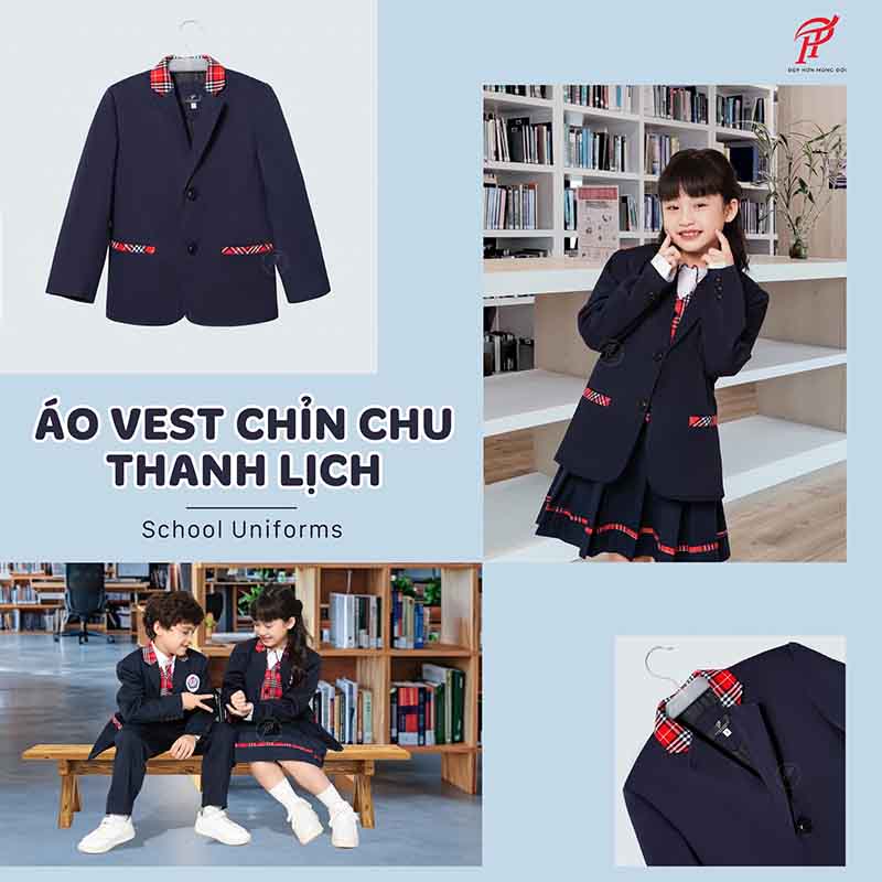 Áo khoác đồng phục kiểu vest