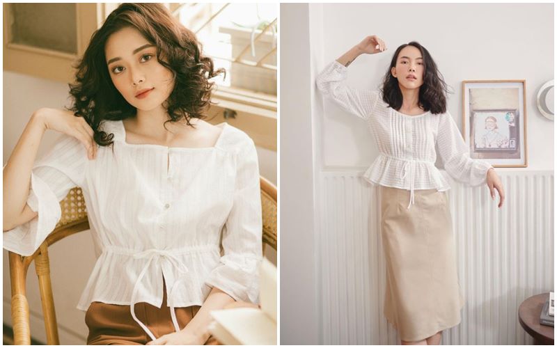 Sang trọng và nữ tính với áo sơ mi kiểu peplum