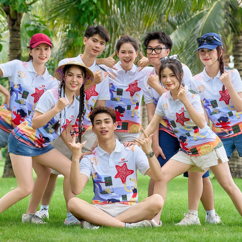 Đồng phục team building đầy sáng tạo của Techcombank