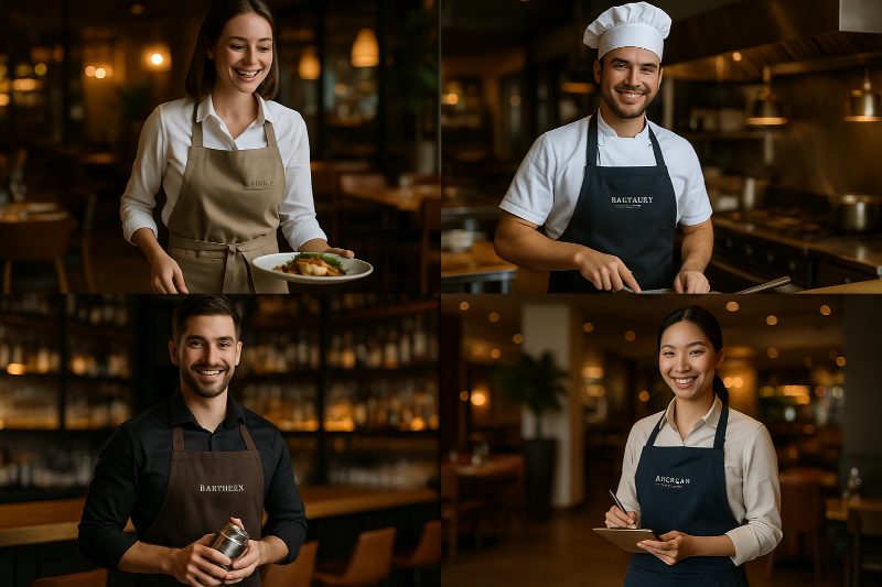 Đồng phục tạp dề cho nhiều vị trí