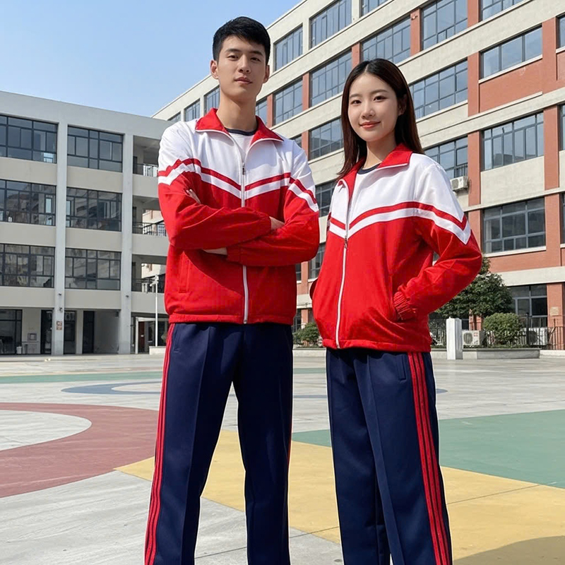 Áo gió đồng phục học sinh màu đỏ