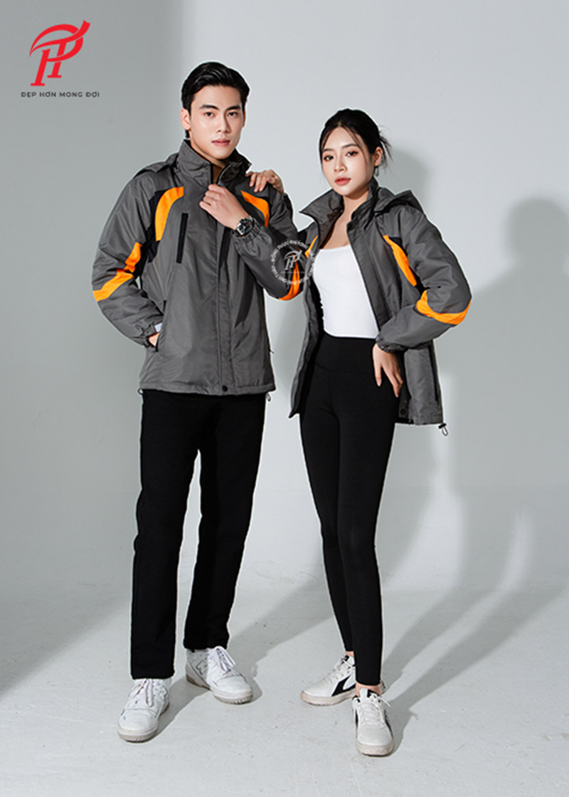 Mẫu áo khoác đồng phục màu xám cho sự kiện
