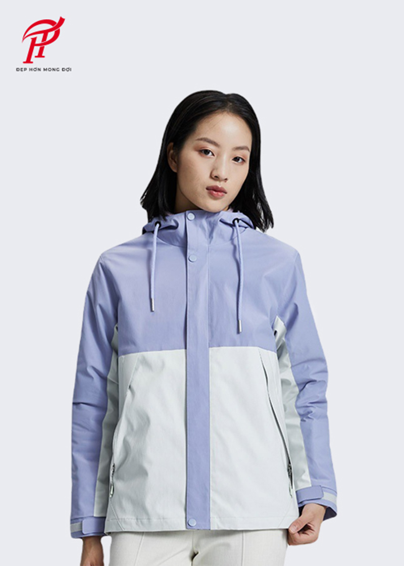 Áo khoác gió đồng phục sáng màu nổi bật