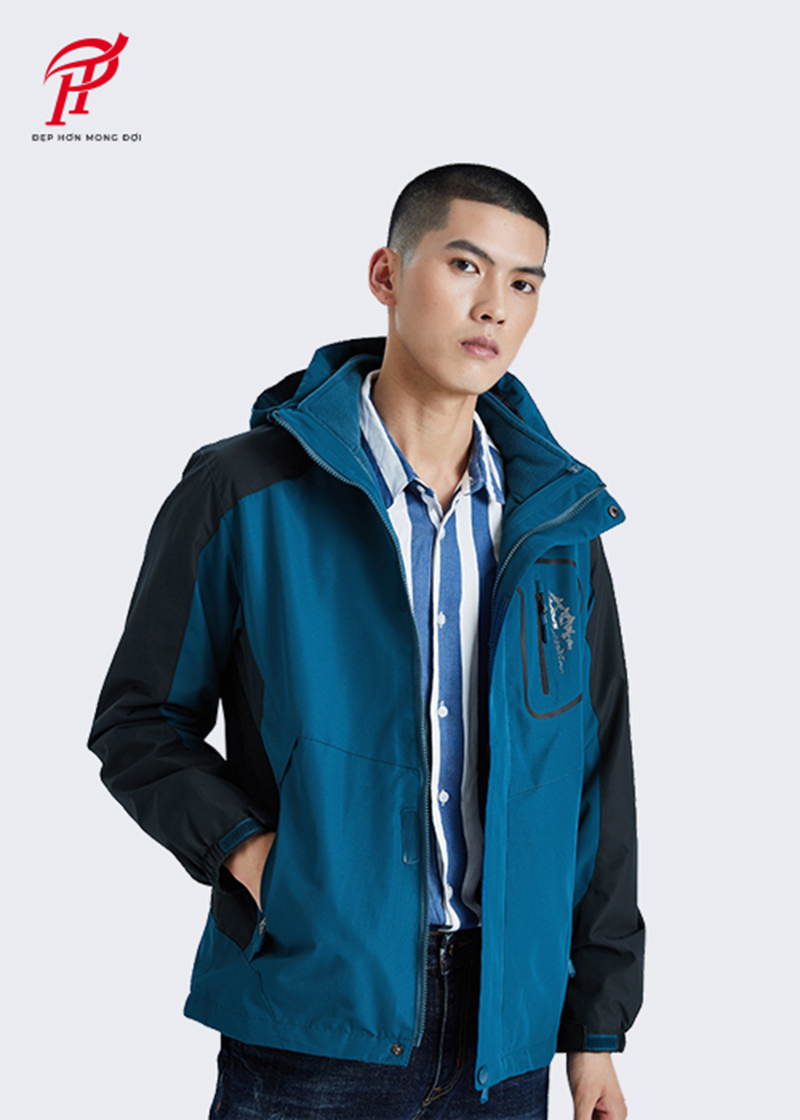 Mẫu áo khoác đồng phục công nhân nhiều lớp