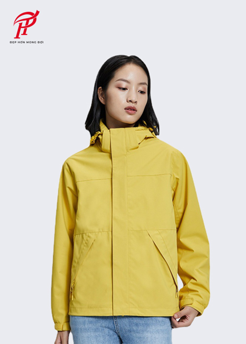 Áo khoác đồng phục màu vàng trẻ trung