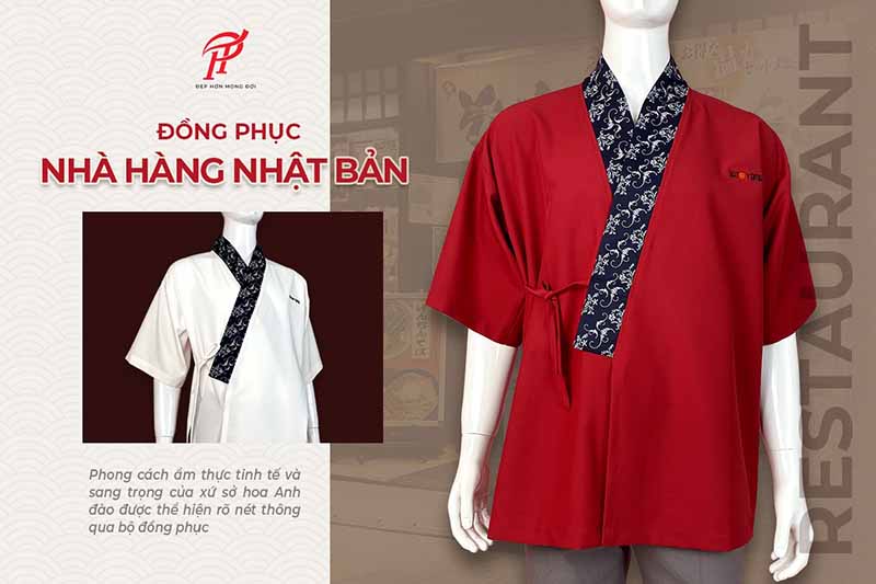 Đây là mẫu đồng phục “quốc dân” tại các nhà hàng phong cách Nhật Bản
