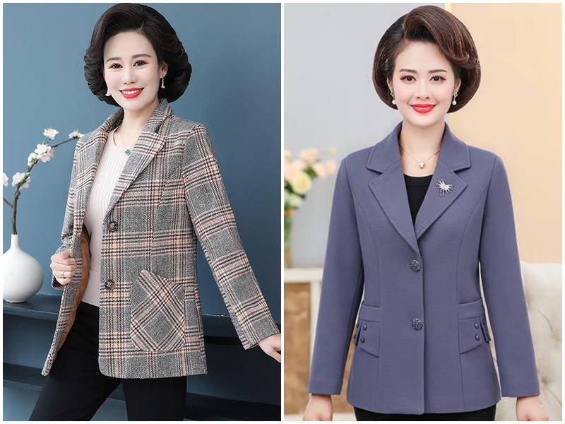 Mẫu áo blazer trung niên U60 được nhiều người yêu thích 