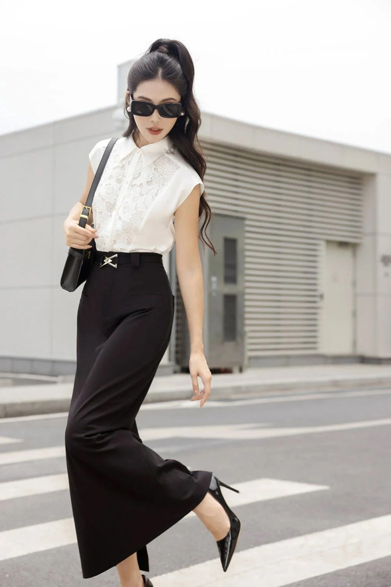 Phối màu tương phản cho set đồ