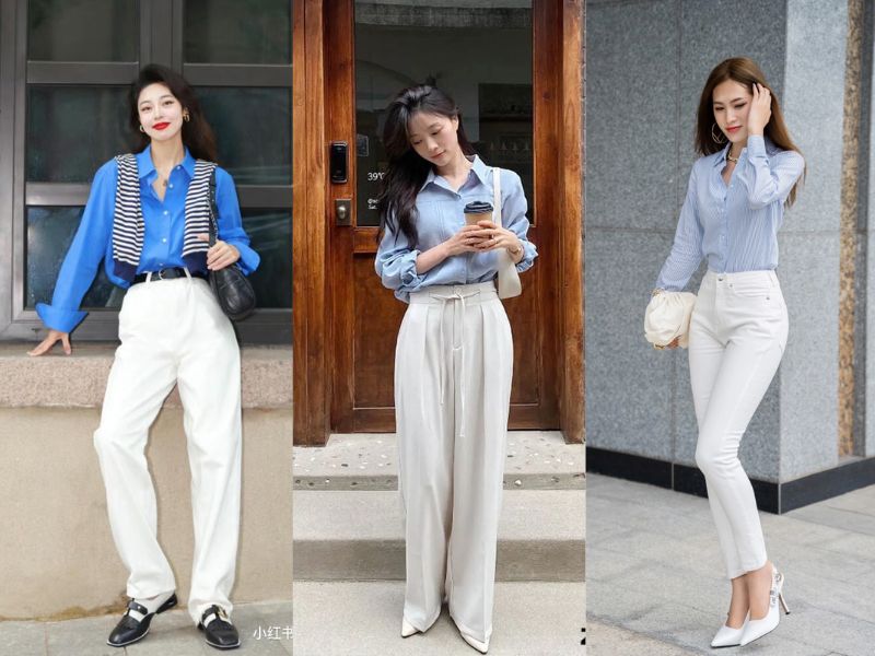 Trẻ trung, năng động với áo màu xanh denim / xanh dương