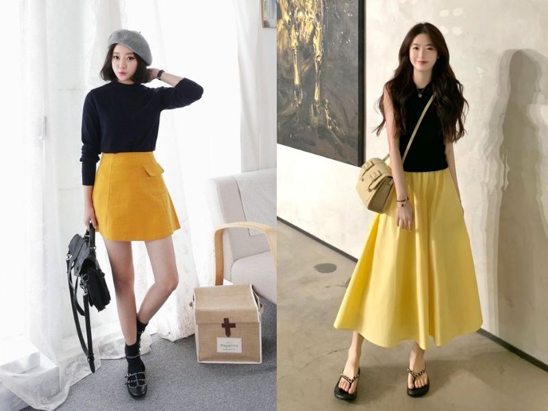 Vàng mustard + Đen