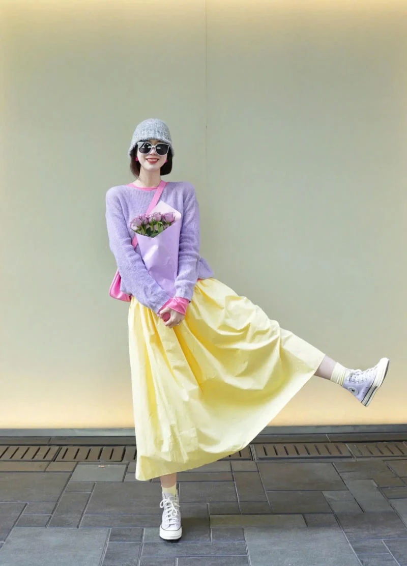 Phối màu Vàng + Tím
