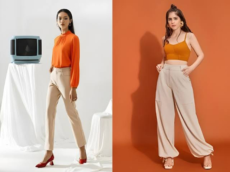 Kết hợp với áo màu nâu / Cam đất