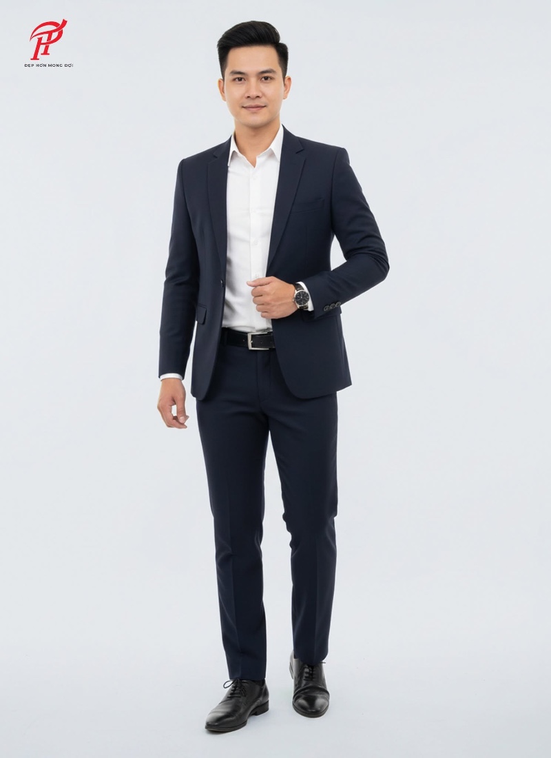 Áo vest mix quần âu